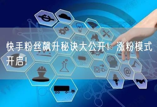 快手粉丝飙升秘诀大公开！涨粉模式开启！