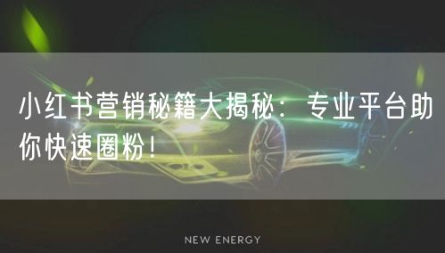 小红书营销秘籍大揭秘：专业平台助你快速圈粉！