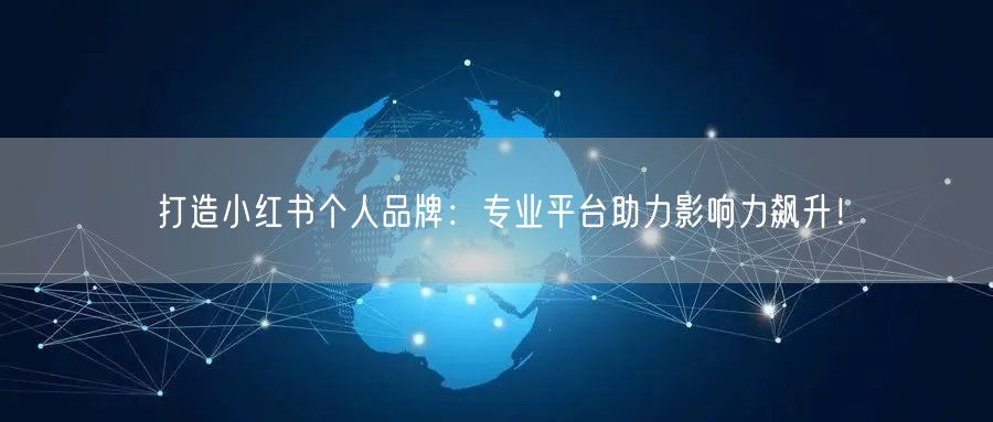打造小红书个人品牌：专业平台助力影响力飙升！