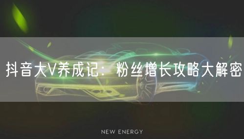 抖音大V养成记：粉丝增长攻略大解密