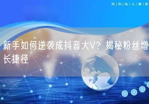 新手如何逆袭成抖音大V？揭秘粉丝增长捷径