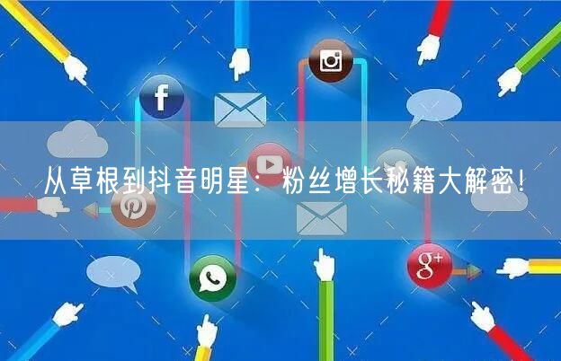 从草根到抖音明星：粉丝增长秘籍大解密！