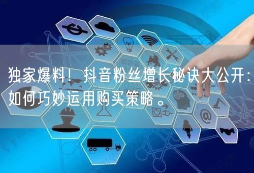 独家爆料！抖音粉丝增长秘诀大公开：如何巧妙运用购买策略。