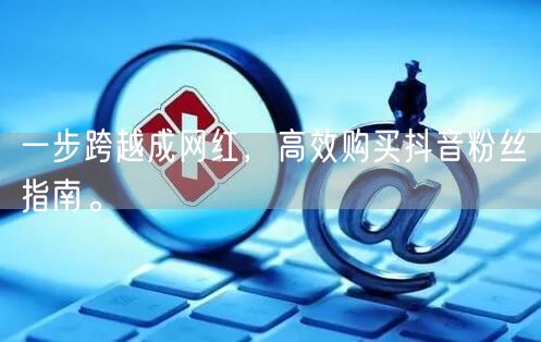一步跨越成网红，高效购买抖音粉丝指南。