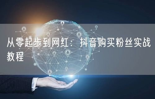 从零起步到网红：抖音购买粉丝实战教程