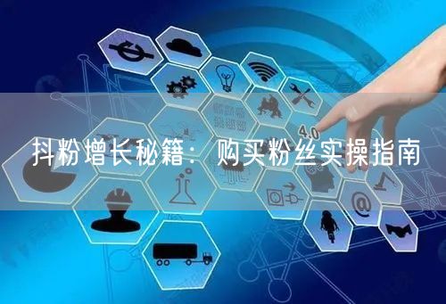 抖粉增长秘籍：购买粉丝实操指南