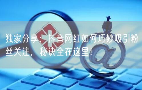 独家分享：抖音网红如何巧妙吸引粉丝关注，秘诀全在这里！