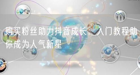 购买粉丝助力抖音成长：入门教程助你成为人气新星