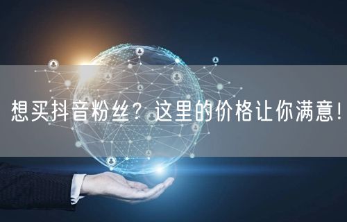 想买抖音粉丝？这里的价格让你满意！