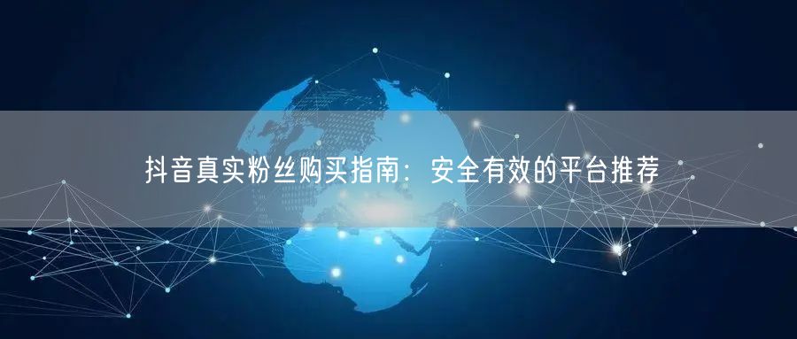 抖音真实粉丝购买指南：安全有效的平台推荐