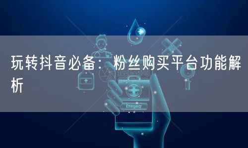 玩转抖音必备：粉丝购买平台功能解析