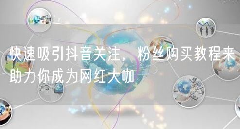 快速吸引抖音关注，粉丝购买教程来助力你成为网红大咖
