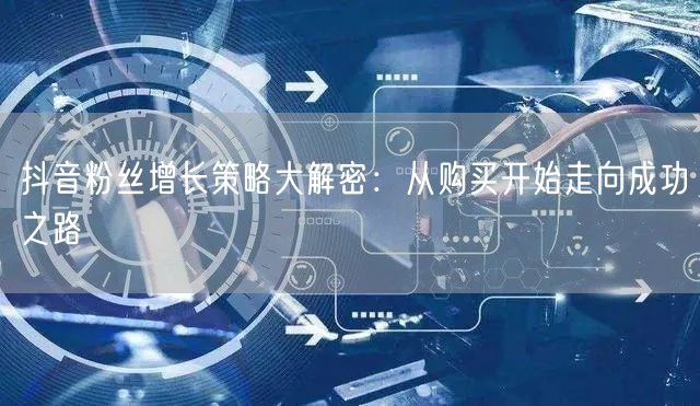 抖音粉丝增长策略大解密：从购买开始走向成功之路