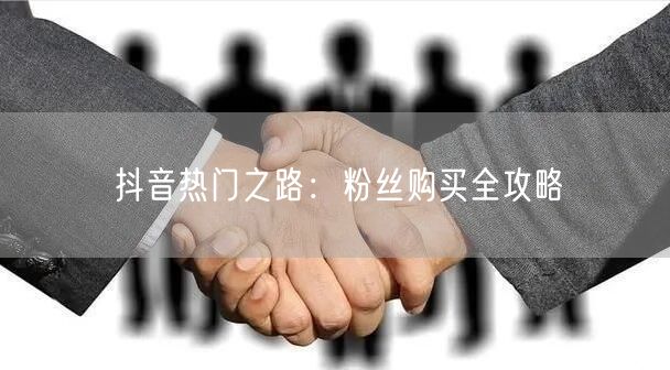 抖音热门之路：粉丝购买全攻略