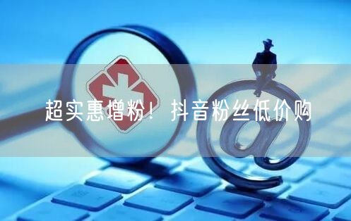 超实惠增粉！抖音粉丝低价购
