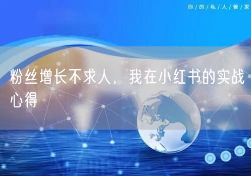 粉丝增长不求人，我在小红书的实战心得