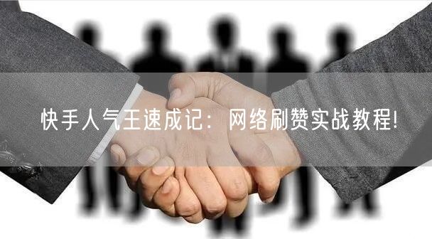 快手人气王速成记：网络刷赞实战教程!