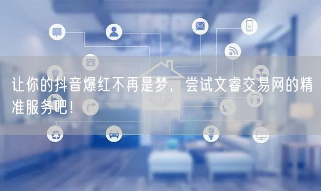 让你的抖音爆红不再是梦，尝试文睿交易网的精准服务吧！