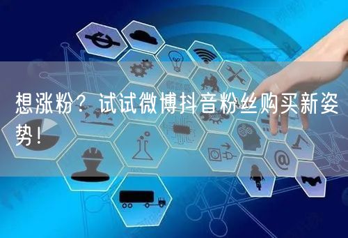 想涨粉？试试微博抖音粉丝购买新姿势！