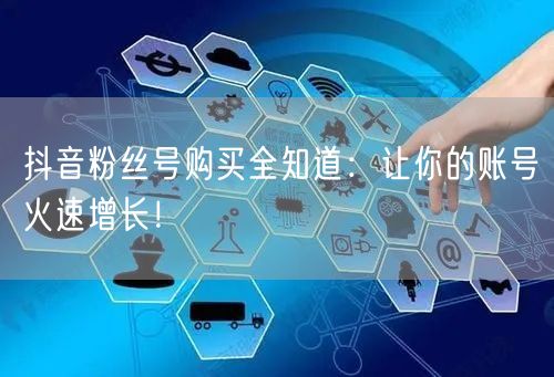抖音粉丝号购买全知道：让你的账号火速增长！