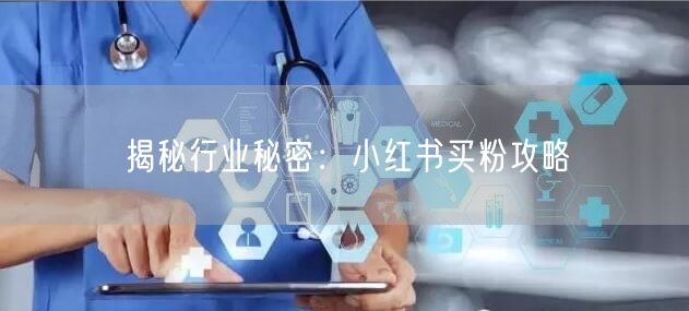 揭秘行业秘密：小红书买粉攻略