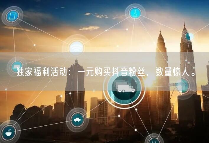 独家福利活动：一元购买抖音粉丝，数量惊人。